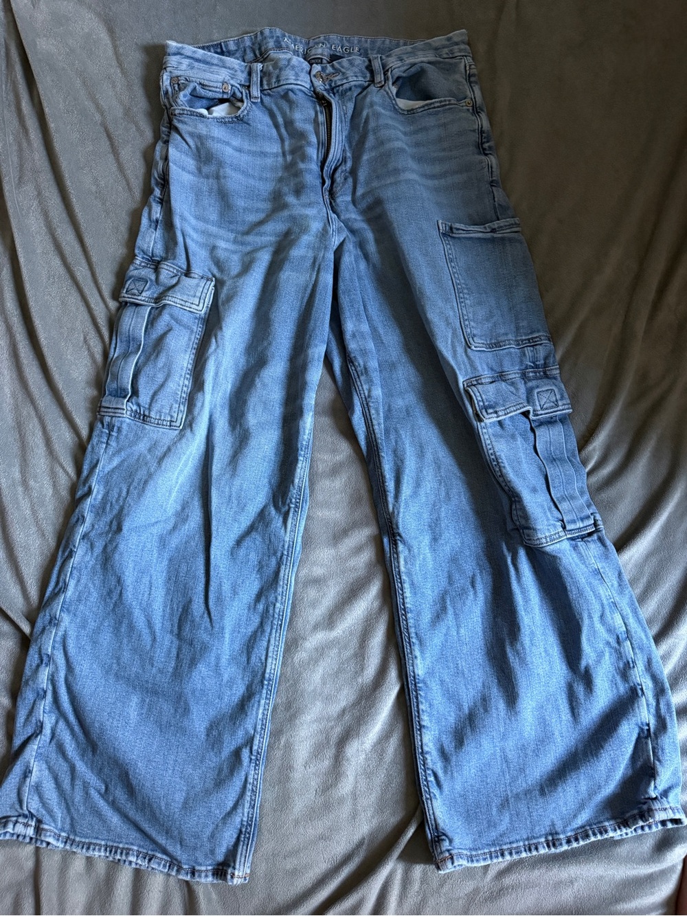Light Blue Cargo Jeans